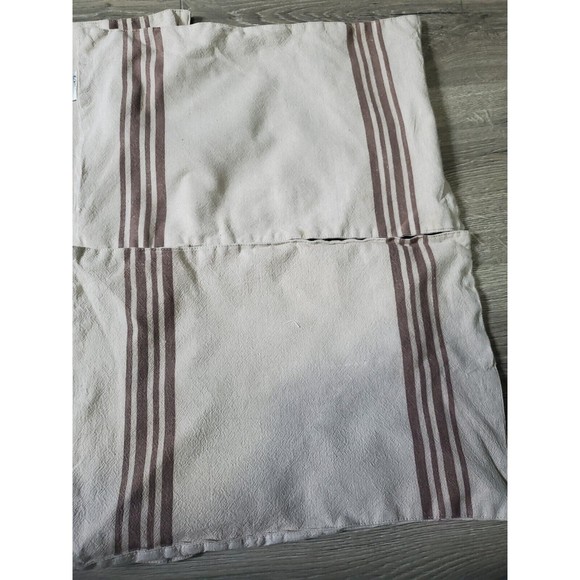 Lot Set of 6: AMAN Brown Beige Striped Placemat 100% Cotton 13x19 Made In India - Picture 5 of 9